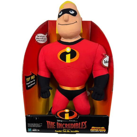 Disney The Incredibles Movie Talking Punchin Pal's MR INCREDIBLE 18" 2003 - Picture 1 of 10